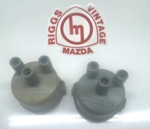 Tapas originales Mazda Rx2 Rx3 distribuidor doble azul mareado - Imagen 1 de 3