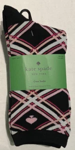 NWT KATE SPADE COLORFUL CREW SOCKS - 3 PAIR - Picture 1 of 5