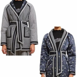 NWT Opening Ceremony Black Multi Reversible Patchwork Coat - Size Small - Picture 1 of 11