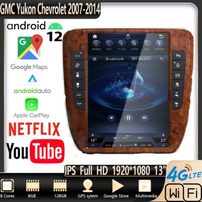 13" For Gmc Yukon 2007-2014 Tesla Style Android 12 Car Stereo Radio Gps Navi - Image 1 of 4