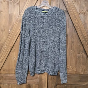 Maglione uomo Prince & Fox L nero grigio marmorizzato maglia manica lunga pullover casual - Foto 1 di 6