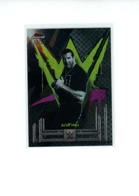 2025 Topps Finest WWE Scott Hall #122 Uncommon Black Refractor 12/20 - Image 1 of 2