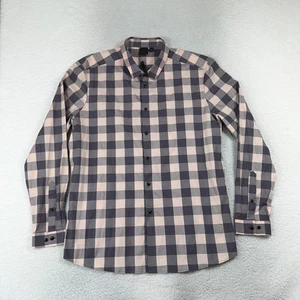 Asos Shirt Mens Size XXL Long Sleeve Button Front Stretch Plaid NEW With Stain - Picture 1 of 8