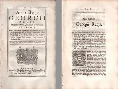 City of Bath & Kingsdown Hill - 1720 King George I Act - Roads & Lighting - Image 1 of 3