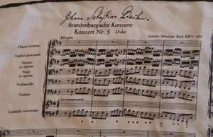 Reine Seide Vintage Johannes Brahms Sheet Music Scarf - Picture 1 of 4