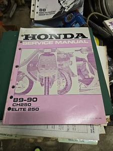 Honda CH250 Elite CH 250 1989 1990.De colección manual de servicio de reparación genuino  - Imagen 1 de 3