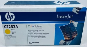 Cartucho de tóner amarillo original HP CE252A para LaserJet CP3525, CM3530 - Imagen 1 de 4
