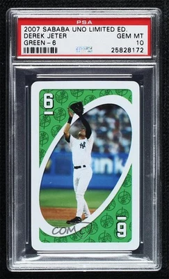 2007 Uno Derek Jeter Limited Edition Derek Jeter #6G PSA 10 GEM MT HOF - Image 1 of 2