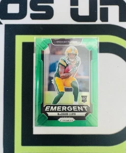 2024 Panini Prizm #18 MarShawn Lloyd Emergent Green Prizm - Foto 1 di 1