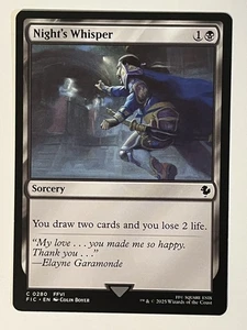 Night's Whisper Commander: Final Fantasy Non-Foil Regular MTG NM - Picture 1 of 2