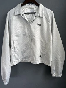 Vintage Vans Faded Checker LA Jacket Women’s Large Silver Button Up Off The Wall - Bild 1 von 11