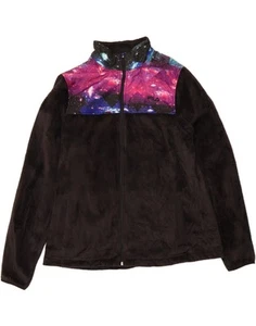 FILA Womens Fleece Jacket UK 16 Large Black Colourblock Polyester CM01 - Picture 1 of 3
