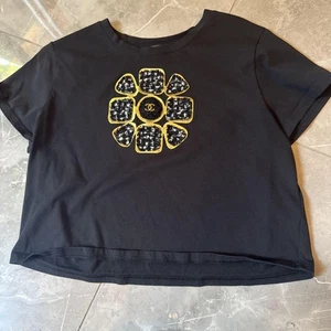 Chanel Short Sleeve Cropped T-Shirt #M118 - Picture 1 of 5