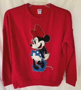 Vintage 80er Jahre.. MINNIE MAUS.. SWEATSHIRT.. STRUKTURIERTER AUFNÄHER..NEU OHNE ETIKETT.. DAMEN M - Bild 1 von 4