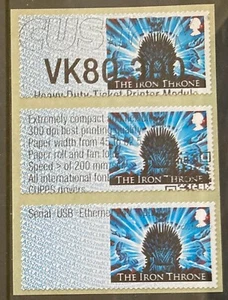 GAME THRONES CL18S CUSTOM TEST STRIP TYPE 2 OUTLINE LETTERS QR CODE NCR POST GO - Picture 1 of 1