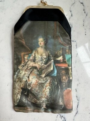 Estuche De Colección Anteojos Satinado KissLock Forrado Hecho en Italia Madame de Pompadour Foto 1 de 3