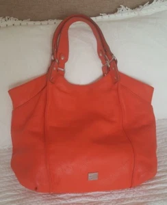 Kooba 'Carmina' Bag/ Tangerine Soft Leather/ Satchel/ Hobo/ Shoulder/ Tote Purse - Foto 1 di 6