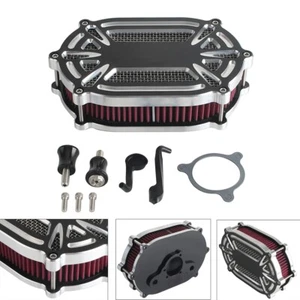 Oval Air Filter Intake Cleaner Kit For Harley Touring Road King Street Glide 17+ - Picture 1 of 10
