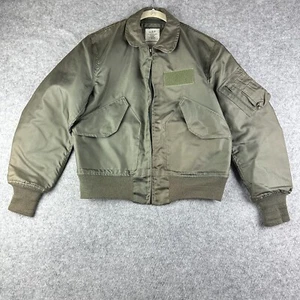 Vintage US Military Flyers Flight Bomber Jacke Herren M 38-40 grün Sommer Typ LESEN* - Bild 1 von 19