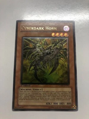 USA Seller Yugioh Cyberdark Horn CDIP-EN001 1st Edition Ultimate Rare VLP/NM - Image 1 of 4