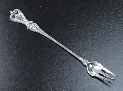 Стерлинговое полотенце старый колониальный узор коктейль вилки назад моно - Изображение 1 из 2