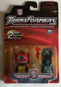 VINTAGE TRANSFORMERS ROBOTS IN DISGUISE W.A.R.S. CROSSWISE 2 HASBRO 2001 MOC NEW - Picture 1 of 2