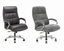 Leather Big and Tall Executive Home Office Chair Swivel 400lbs Headrest Armrest