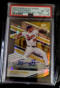 Spencer Strider 2020 Panini Elite Extra Edition Aspirations gold #d /24 🔥🔥 - Picture 1 of 3