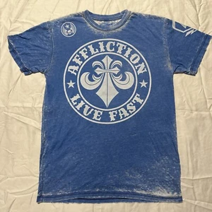 Affliction Shirt hellblau live schnell X-Large Vintage - Bild 1 von 5