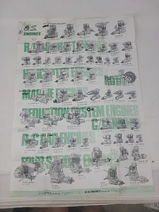 O.S Engine Product Poster Green And White All Engine Types, Parts List, And More - Picture 1 of 23