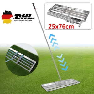 Edelstahl Rasenrakel Rakel zum sanden Levelingrake Flächenebner Leveler 25x76cm - Bild 1 von 12