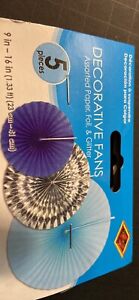 paper and foil fans for party decorating 