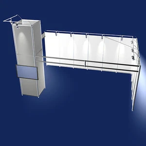Messestand 6x4 Meter Eckstand  mit 4,2 Meter Turm und mit Beleuchtung   Stand 29 - Bild 1 von 3