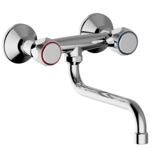 Schläfer | Rubinetto Cucina a Muro/Parete Lavello Canna Alta a S Cromato - Zdjęcie 1 z 11