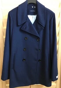 Calvin Klein Navy women's 18 Peacoat, New, Wool and cashmere, Inside Lined, Nice - Picture 1 of 11