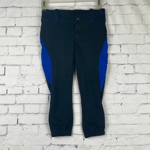 Champro Pants Girls Small Softball Youth Fastpitch Sports Game Active Black Blue - Picture 1 of 9