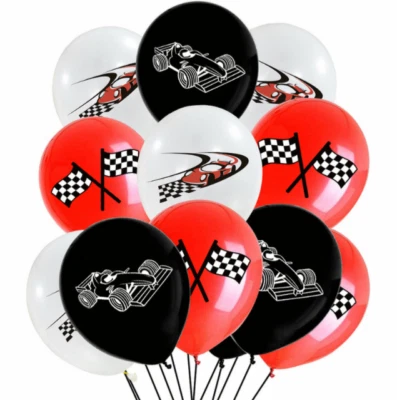 Formula One F1 Racing Car Balloon Kids Birthday Party Decoration 12" 12pcs