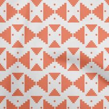 oneOone Cotton Flex Dark Peach Fabric Geometric  Sewing Fabric By-luy