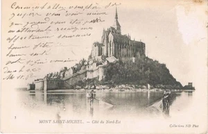 MONT SAINT-MICHEL 50 Fêche au Netz CPA geschrieben Frau Saint MATHIEU in Langogne 1904 - Bild 1 von 2