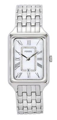 Fossil Raquel Acciaio Inossidabile Bianco Madreperla ES5306 50M Orologio Donna - Immagine 1 di 3
