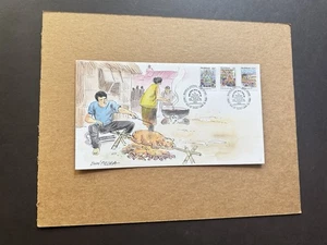 Philippines 1989 FDC (18) +Fiesta Island #1986-87-90 +Hand-Paint Cachet B +2/9 - Picture 1 of 2