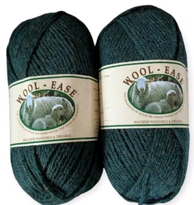 Lion Brand Wool Ease PINES Green #234 Worsted Yarn Machine Washable Pack Of 2 - Picture 1 of 4