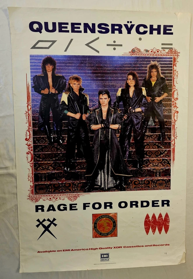 Queensryche Rage For Order Rare Original Promo Poster 36 X 24" RARE - Image 1 of 4