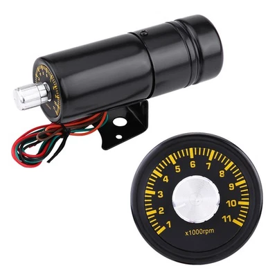 ╘ 11000RPM Car Motorcycle Adjustable Red LED Tachometer Tacho Gauge Shift Lig - Image 1 of 4