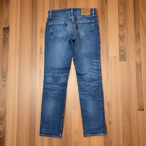 Levis Jeans Mens 32x32 Blue 511 Slim Fit Stretch Denim Dark Wash Casual Nice! - Picture 1 of 16