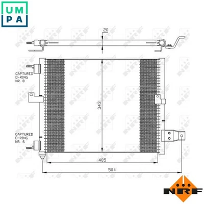 CONDENSER AIR CONDITIONING 35360 FOR HYUNDAI ATOZ/AMICA ATOS SANTRO/XING 1.0L - Image 1 of 4