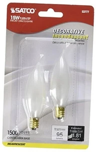 Productos S3777 120 voltios 15CA8 candelabro base bombilla esmerilada - Imagen 1 de 4