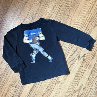 NFL Players Body Graphic Long Sleeve Shirt Boys size 18 months black Y2K  - Image 1 of 3