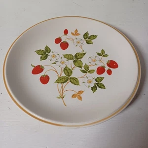 Vintage 70er Sheffield Erdbeeren n Creme Steinzeug Speiseteller 10,75" Ersatz - Bild 1 von 5