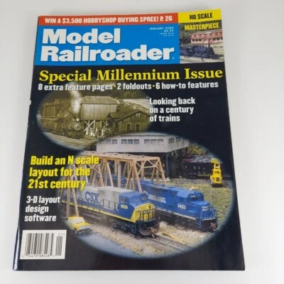 Model Railroader Magazine Jan 2000 Vol 67 No 1 Special Millennium Issue - Image 1 of 4